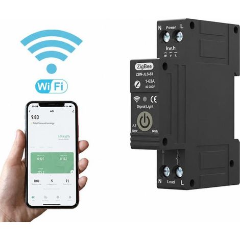 Beyamis Disjoncteur intelligent ZigBee - Commande vocale Google Assistant et application mobile (1/5)