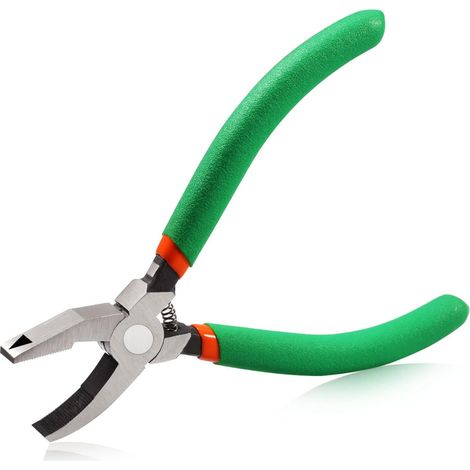 Pince professionnelle de 15,2 cm, pince à épiler en verre, outil de cassage de mosaïque pour travailler le vitrail et le porte-clés (1/5)