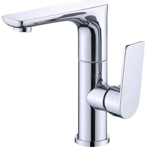 Robinet rotatif à 360° gris anthracite pour lavabos et meubles-lavabos de salle de bain - modèle rotatif électroplaqué