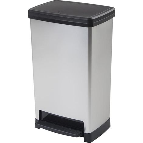 PATTUMIERA A PEDALE ELITE CON CAPIENZA DA 50LT COLORE GRIGIO E ANTRACITE