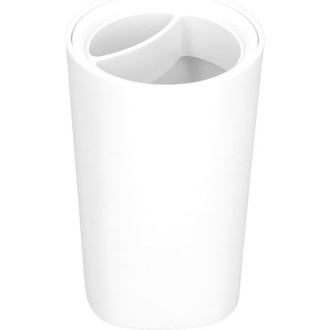 Gobelet à brosses à dents avec compartiments pour ranger brosses à dents et dentifrice, idéal pour la salle de bain. (1/5)