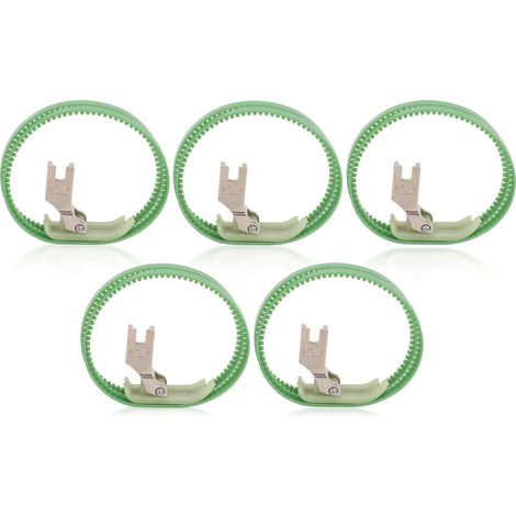5PCS Pied Presseur Double Anneau en Acier Inoxydable pour Machine à Coudre Industrielle Universelle (1/5)