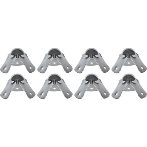 HMF 14950-09 Kugelecken, 8 Stück, 49 mm, Silber (1/4)