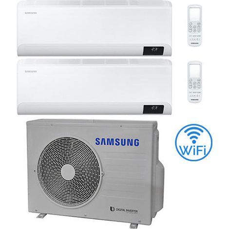 Climatiseur Samsung CEBU R32 Wifi Dual Split Inverter 9000 + 9000 BTU avec U.E. AJ052TXJ3KG/EU NOUVEAU Classe A+++/A++ (1/5)