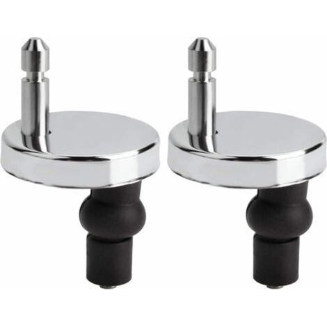 Lot de fixation abattant wc universels pour abattant de WC-Compatible avec la plupart des sièges de WC standards avec système d'abaissement automatique-Facile à installer (1/4)