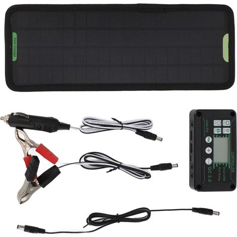 12V 10W MPPT-Solarladeregler, wasserdicht, verhindert Stromverlust, schwarz (1/5)