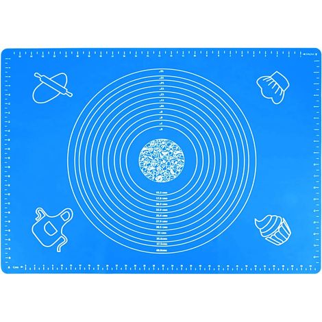 Praktisch zum Backen: antihaftend & rutschhemmend geeignet für Teig & Pizza, Silikon Backmatte 50x40cm (1/5)