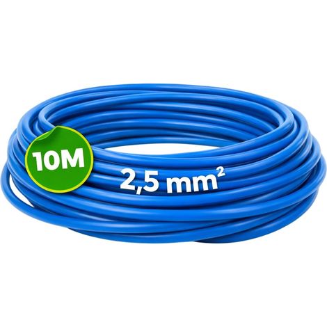 WEBMATEL Cable Eléctrico Flexible 2,5 mm² 10 m H07Z1-K Unipolar Libre Halógenos Azul (1/5)