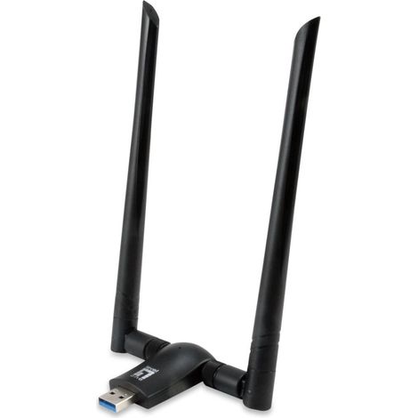 Wifi usb dualband level one wua-1810e ac1200 300mb in 2,4ghz e 867mb in 5ghz usb 3.0 2 antenne staccabili (1/4)