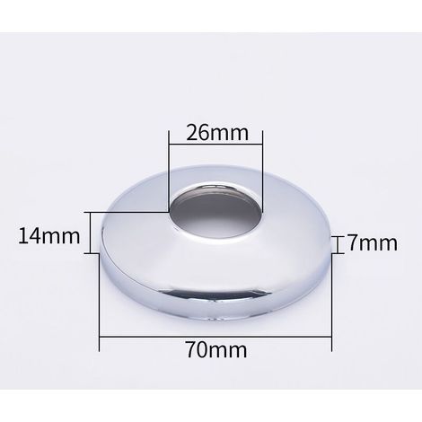 [JAMAIS UTILISÉ] 26mm Collier Acier Chromé Soupape Trou Couverture Robinet Rosace 14mm Taille(10 Pcs)