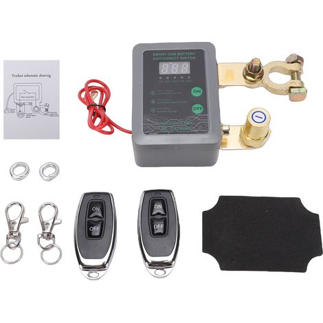 Interrupteur de déconnexion de batterie intelligent, isolateur à distance manuel à affichage numérique 12 V 24 V pour voitures, SUV, monospaces, véhicules électriques (1/5)