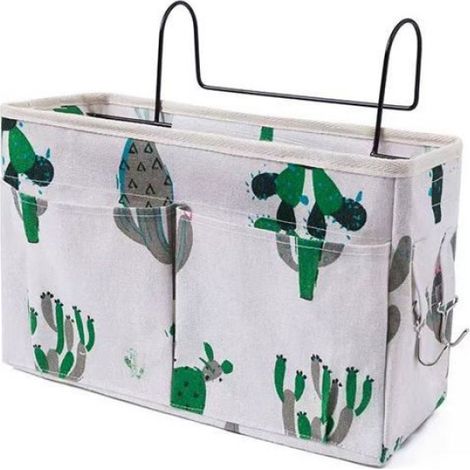 Sac de rangement portable pour biSantos,panier à couches,accessoires de lit de bébé,berceau,fournitures de soins- Cactus-29x10x18cm