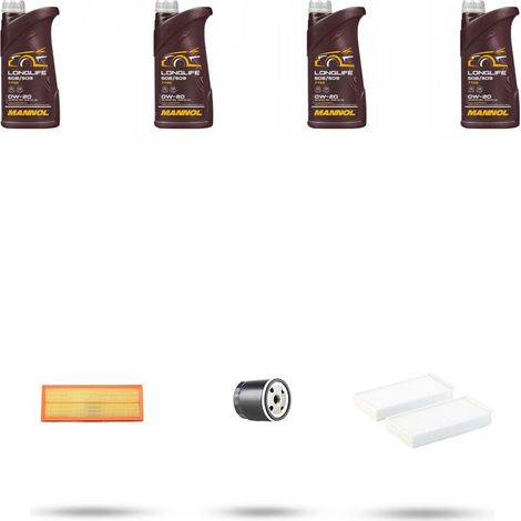 Kit tagliando 3 FILTRI e 4L OLIO compatibile con Toyota Proace II 1.2 VVT-i 110 81kw Dal 2019 (1/4)
