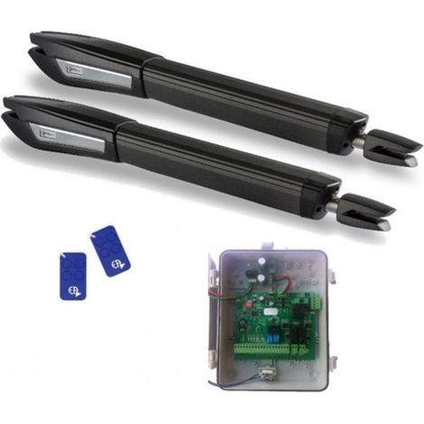 Kit Motorisation Portail Battant Automatisme EA BJ424 24 V - Maxi 300 kg 3m par battant, Course 400mm, 80 W, Ouverture maxi 120° (1/5)