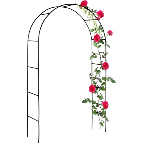 Metall Rosenbogen grün 240 cm - Torbogen Rankgitter Gartenbogen Rankhilfe rund (1/2)