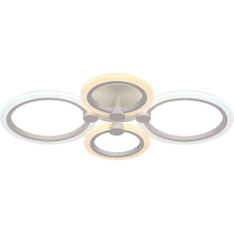 Lámpara de techo LED moderna V-TAC de 51 W con control remoto, CCT 3 en 1, blanca