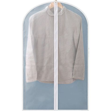 Housse anti-poussière pour vêtements en PEVA et tissu non tissé, style minimaliste, pour penderie, 60 x 140 cm (1/5)