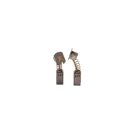 Set aus 2 anpassbaren Kohlen für Makita. Abmessungen: 5 x 6 x 11,5 mm.
