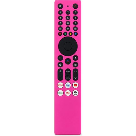 Housse en Silicone pour Télécommande TV Compatible avec TCL RC833A, Découpes pour Boutons, Fuchsia (1/5)