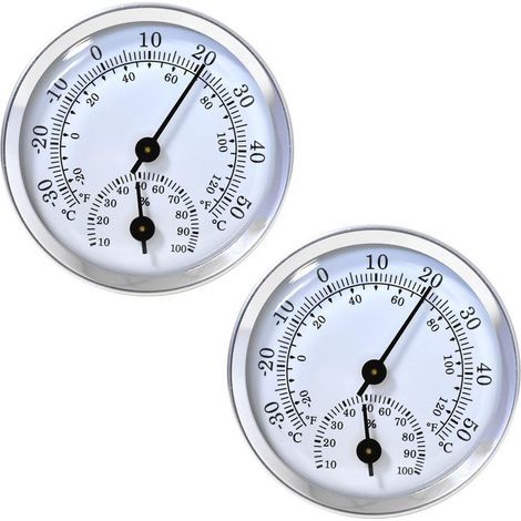 Thermomètre Hygromètre [2 Pièce], Thermomètre D'intérieur Et D'extérieur, Hygromètre Thermomètre Pour Serre De Bureau À Domicile (1/5)