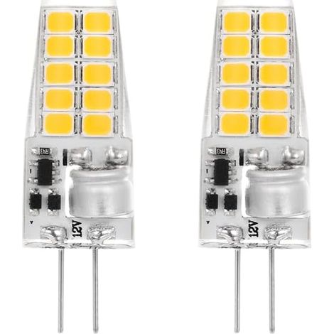 2 ampoules G4 LED 12V 2W T3 JC à base bi-pin - Remplacement halogène 20W pour éclairage d'armoire et paysager, blanc chaud (1/5)
