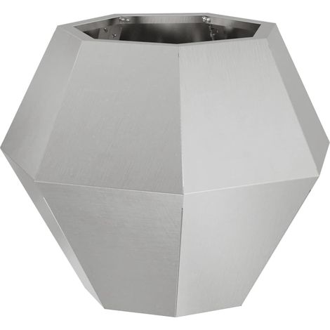 Planter Silver 50 x 50 x 40 cm Stainless Steel vidaXL