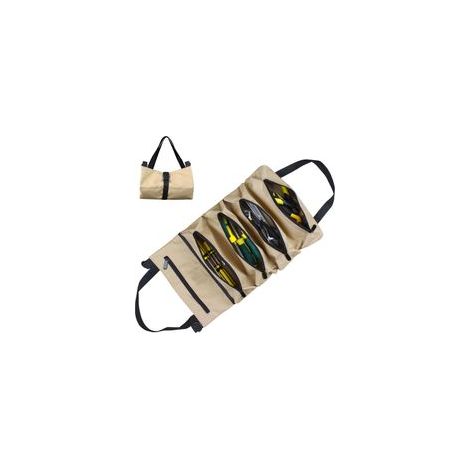 Borsa portautensili arrotolabile, borsa porta chiavi, borsa arrotolabile multifunzionale con 5 tasche con cerniera - Crezuo