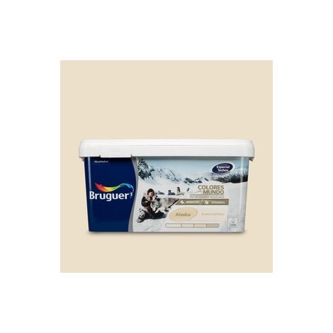 Bruguer Colores del Mundo Pintura para paredes monocapa Alaska Blanco Natural 4 L