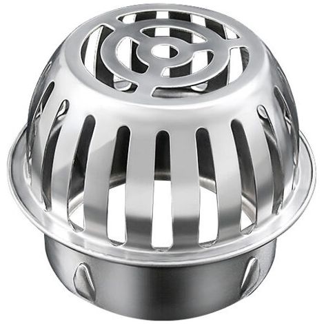 Drain de Sol en Acier Inoxydable, Siphon de Sol Anti-Blocage de Balcon en Acier Inoxydable, Filtre de Sol Amovible en Acier pour Une Utilisation dans La Cour Extérieure,83mm (1/4)