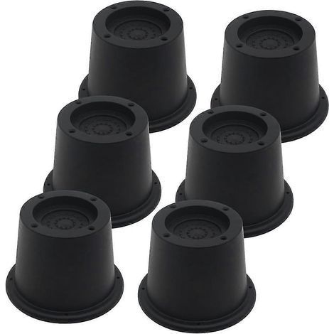 Lot de 6 rehausseurs de meubles noirs, rehausseurs de lit de 5,8 cm pour canapé et bureau. (1/5)