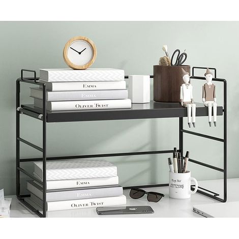 Gewürzregal für den Küchenunterschrank, Küchenorganizer, Küchenregal für den Küchenunterschrank, Schrank-Schreibtisch-Organizer, Holz-Schreibtischregal