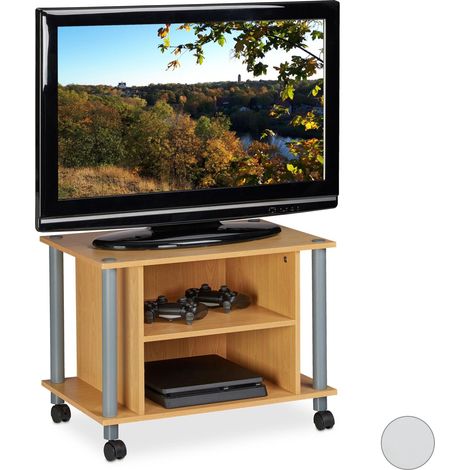Mesa de TV con ruedas y 2 compartimentos