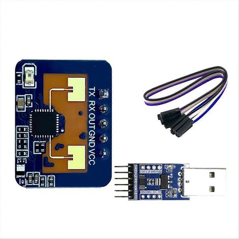 Capteur de présence humaine radar LD2410C 24G + adaptateur CH340 (1/5)