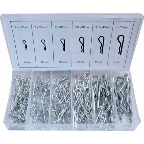 COPPIGLIE DI SICUREZZA FERMI PERNI ANELLI BLOCCAGGIO 150PZ CLIPS COPPIGLIA 271s