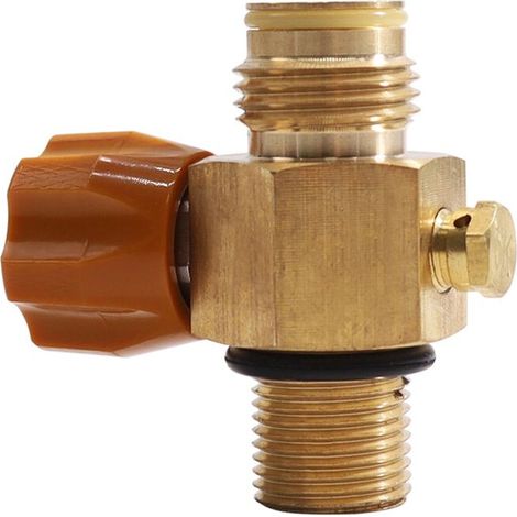 Adattatore per bombola di CO2, G1/2 14 M18X1.5 Adattatore per valvola di ricarica CO2 Convertitore Adattatore filettato Convertitore per bombola di CO2
