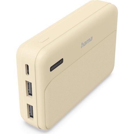 Hama Pocket 10 Powerbank 10000mAh LiPo, 2xUSB-A, USB-C Sand