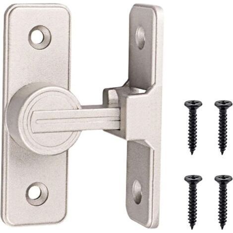 Serrure de fermeture de porte intérieure coulissante éclairée à 90 °, crochet de porte plat, boulon de verrouillage, loquet antivol (1/4)