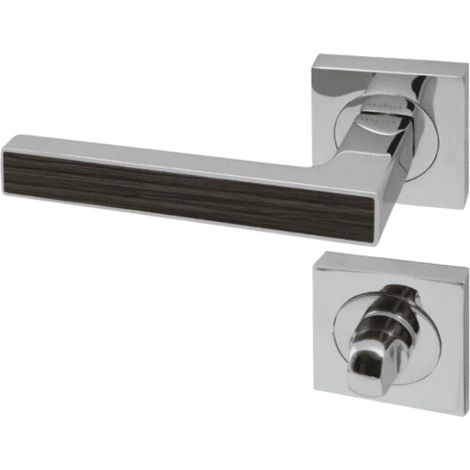 Poignée de porte d'intérieur Premium chrome Chêne Cendré à condamnation (1/3)