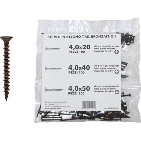 Kit viti TPS bronzate Ø 4 mm. 300 pezzi