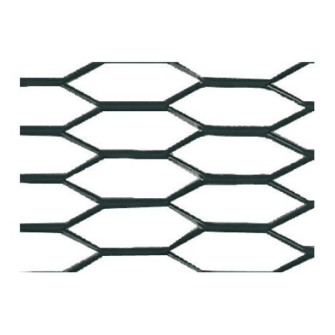 Racing Grill - Hexagon 8x25 mm - 100x33 cm - Nero anodizzato (1/2)