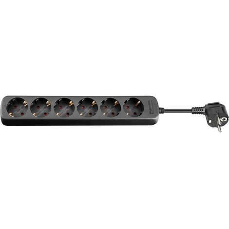 Goobay 38839 multiprise noire 6 prises 5 mètres