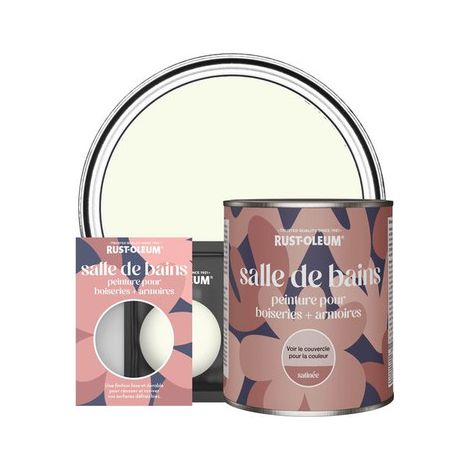 Peinture pour Boiseries & Armoires de Salle de Bains, Finition Satinée - Fleur de Pommier (1/3)