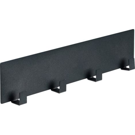 Wenko Portautensili magnetico Ima nero, accessorio Black Outdoor Kitchen con 4 ganci per panni e accessori per barbecue, fissaggio rapido senza perforare su superficie metallica, 30 x 6,5 x 2 cm (1/5)