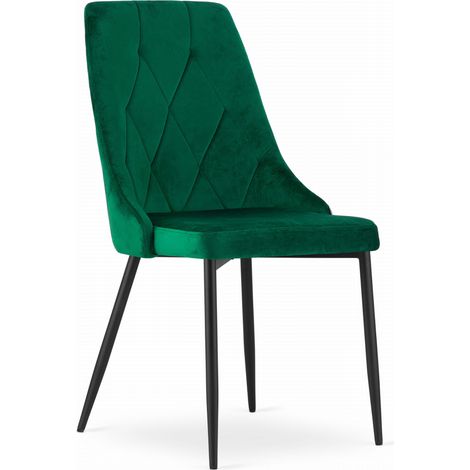 Sillón Valora IMOLA terciopelo verde oscuro diseño moderno salón (1/5)