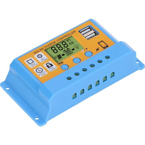 30A 12V/24V Solar-Laderegler mit LCD-Bildschirm, intelligenter Regler für Photovoltaikmodule, 390W (12V) / 780W (24V), Digitalanzeige, Batterieschutz. (1/5)