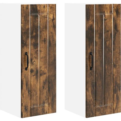 Maison Exclusive - Meuble mural LUCCA 2 pcs Chêne fumé 30 x 31 x 80 cm