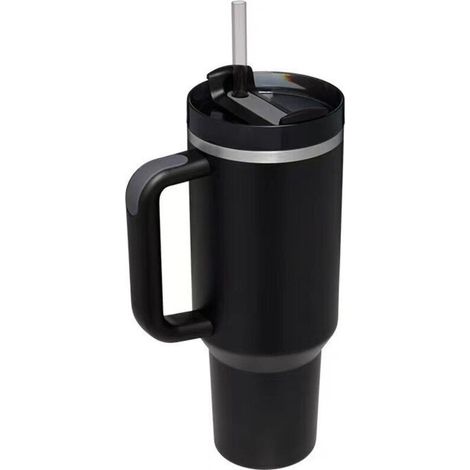Tasse de voiture avec poignée de 40 oz, tasse isolée en acier inoxydable 304, tasse à glace, tasse de voiture isolée chaude et froide (1/5)
