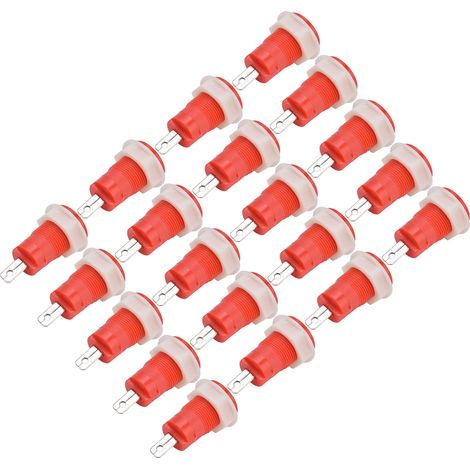 20 Pièces Bornes de Masse en Laiton 4mm pour Soudure Sécurisée, Connecteurs Banane 1KV 32A, Adaptateur de Poste de Liaison