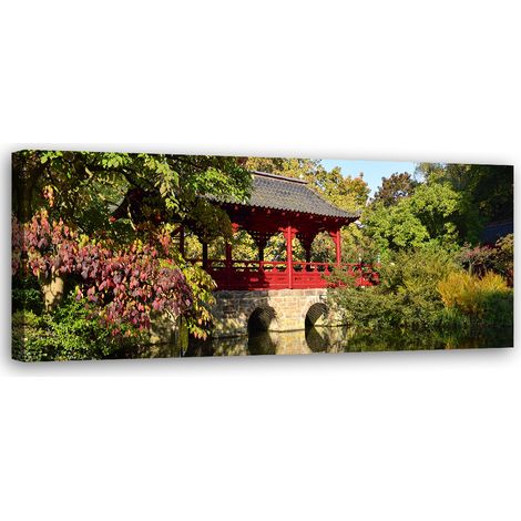 Tableau sur toile Jardin Japon Nature 90x30 (1/5)
