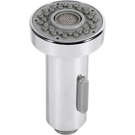 Replacement dual-jet shower head, durable chrome finish, for kitchen faucet (1/5)